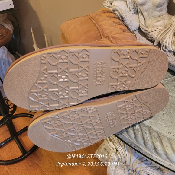 Australia Luxe Collective Spartan Tall Suede Shearling Moto Gladiator Boot #501 - Picture 8 of 15